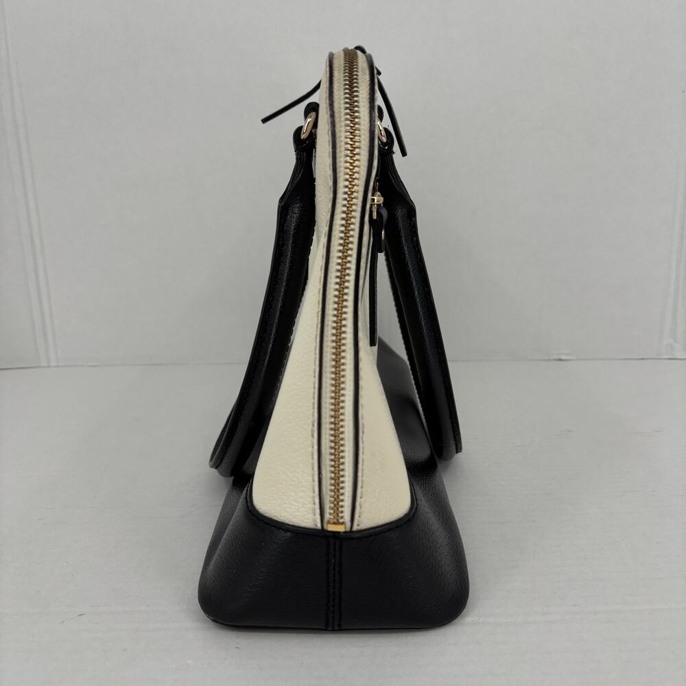 Kate Spade Rachelle Berkeley Satchel Handbag Cream Black Leather Double Handle - Picture 6 of 16